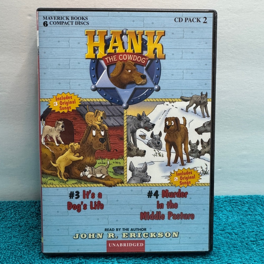 Hank the Cowdog CD Pack 2 Books 3 & 4 John R Erickson Unabridged Audio 6 CD Set